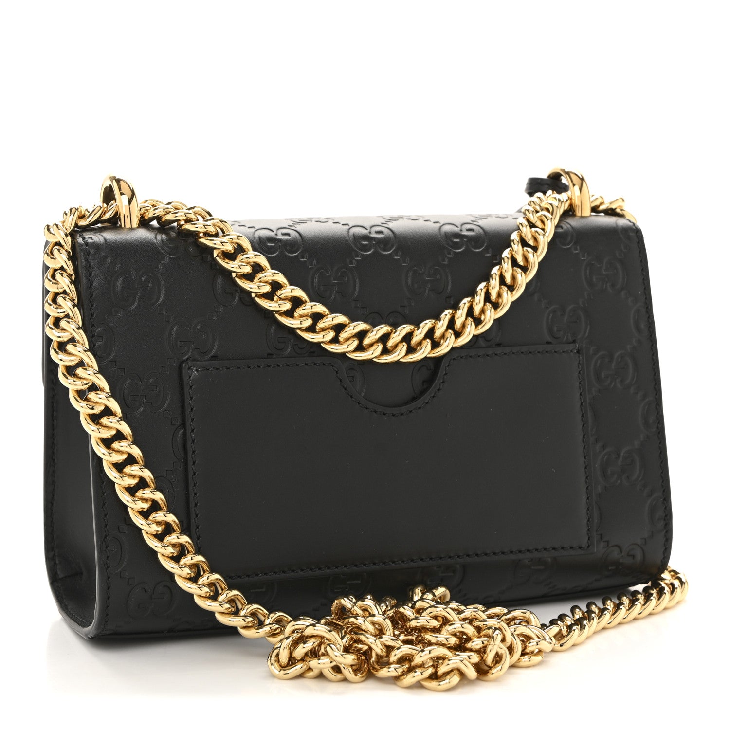 Gucci Guccissima Small Padlock Shoulder Bag Black 3 of 12