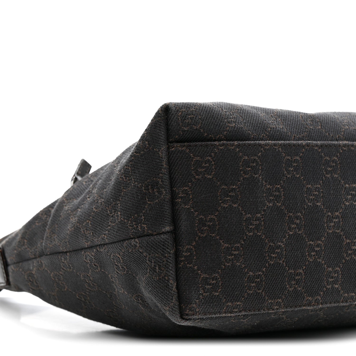 Gucci Denim Monogram Small Hobo Dark Brown 9 of 12