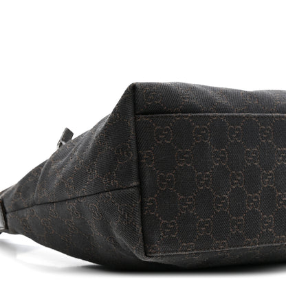 Gucci Denim Monogram Small Hobo Dark Brown 9 of 12