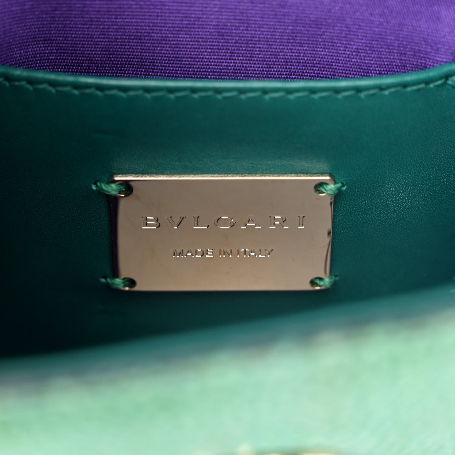 Bulgari Galuchat Calfskin Serpenti Forever Crossbody Bag Green 7 of 13