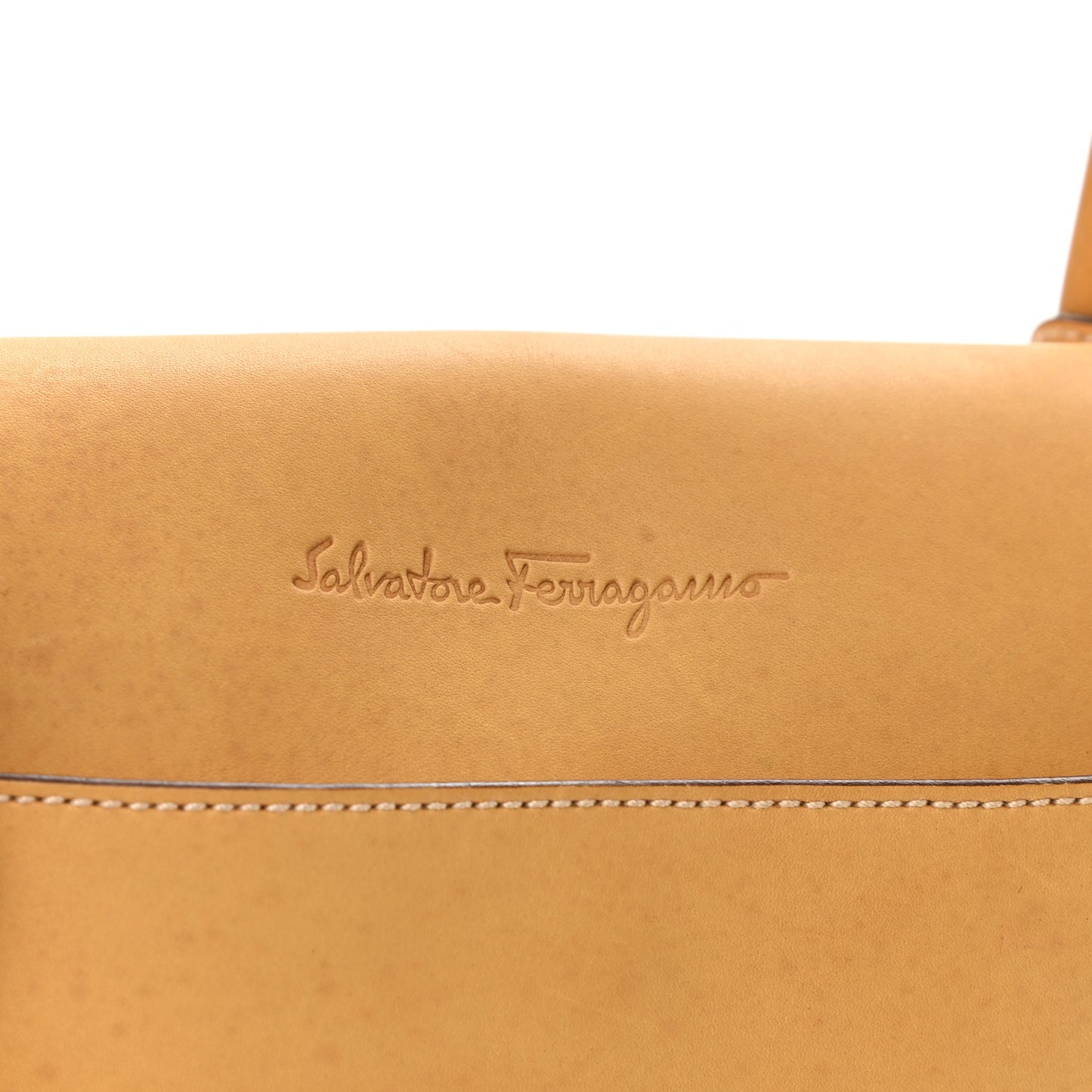 Calfskin Double Handle Tote Tan