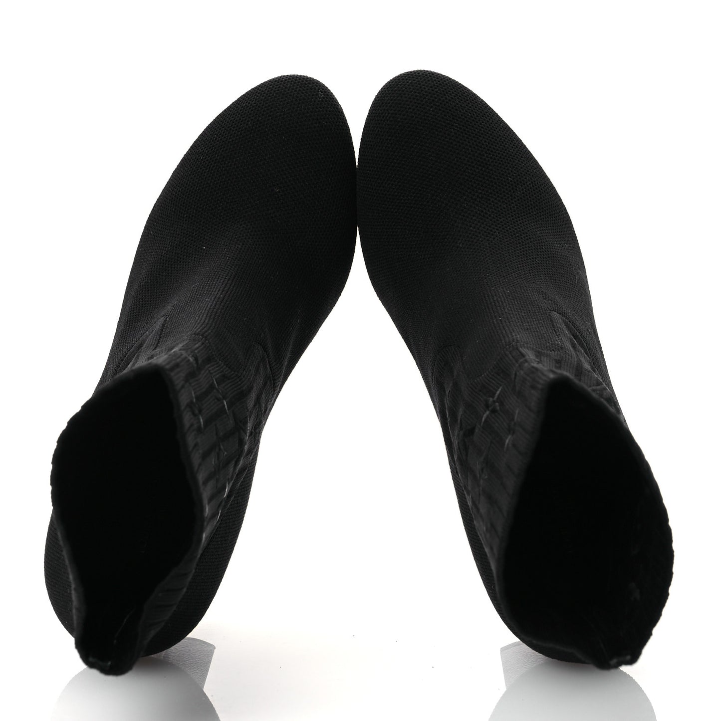 Monogram Stretch Fabric Silhouette Ankle Boots 37.5 Black