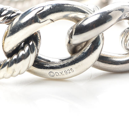 David Yurman Sterling Silver 18K Yellow Gold 17mm Extra Large Oval Link Bracelet 4 of 5