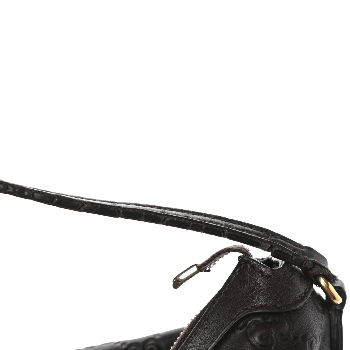 Guccissima Large Bree Hobo Dark Brown