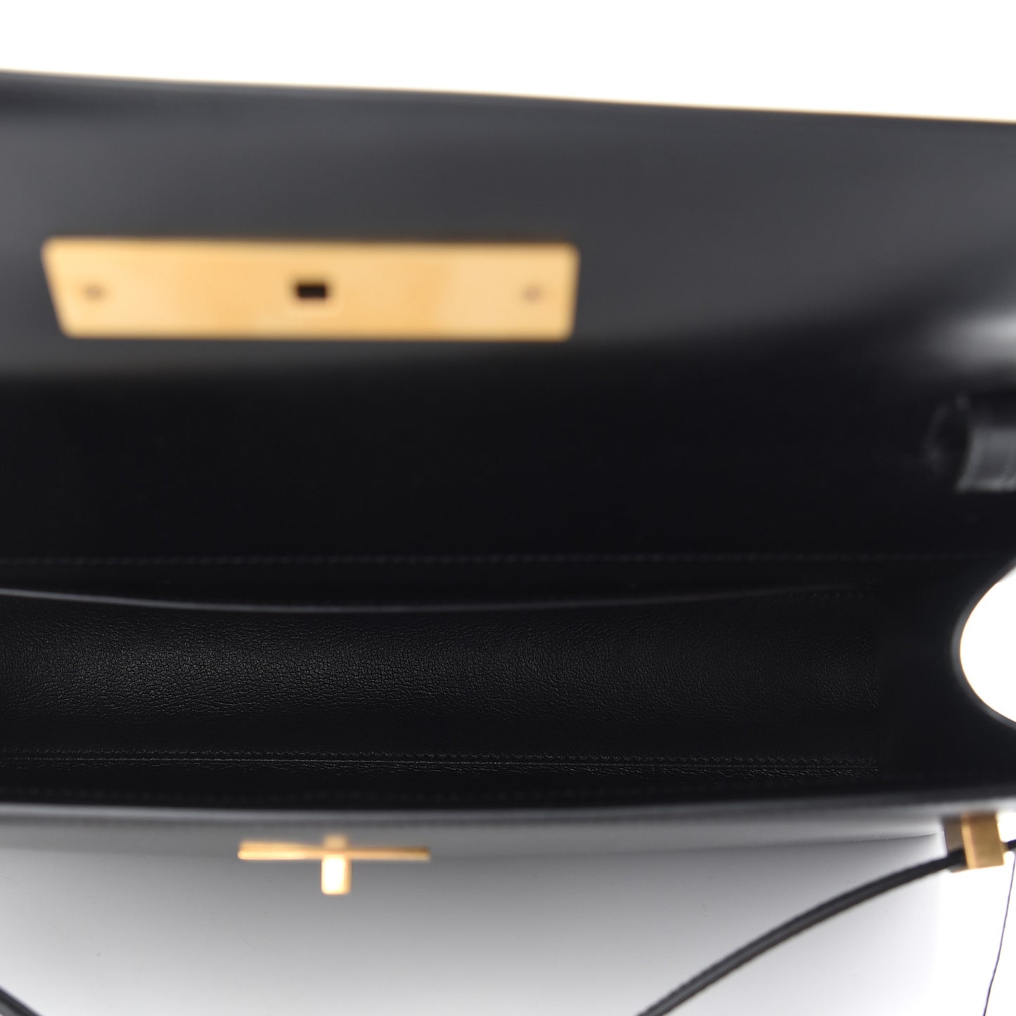 Smooth Calfskin Manhattan Shoulder Bag Black