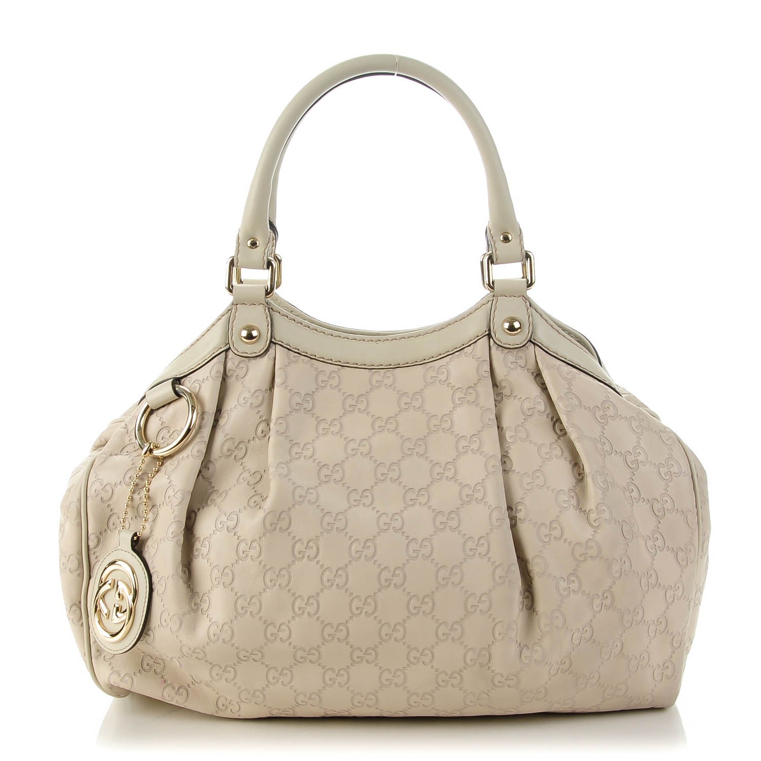 Gucci Guccissima Medium Sukey Tote Mystic White 1 of 7