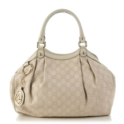 Gucci Guccissima Medium Sukey Tote Mystic White 1 of 7