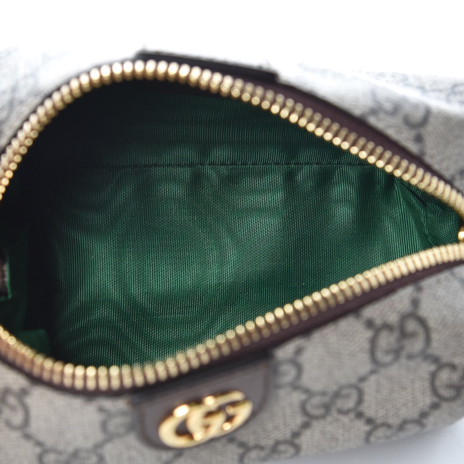 Gucci Soft GG Supreme Monogram Calfskin Small Ophidia Cosmetic Case Beige Ebony New Acero 5 of 8