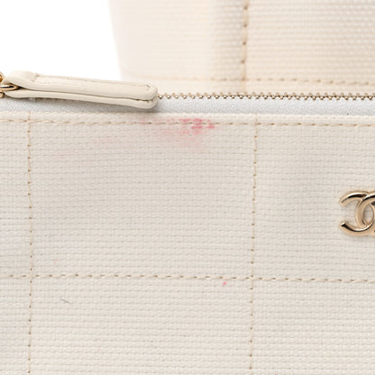 Chanel Cotton Medium Deauville Tote White 12 of 12