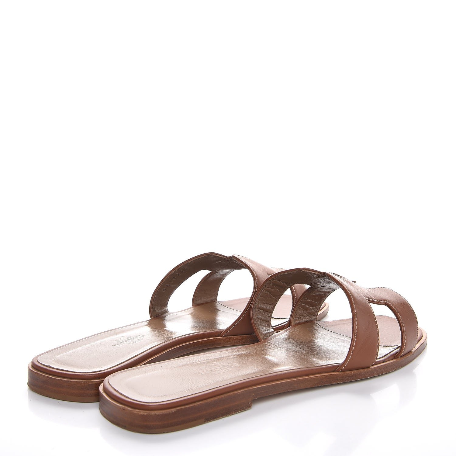 Hermes Box Calfskin Oran Sandals 41 Gold 4 of 10