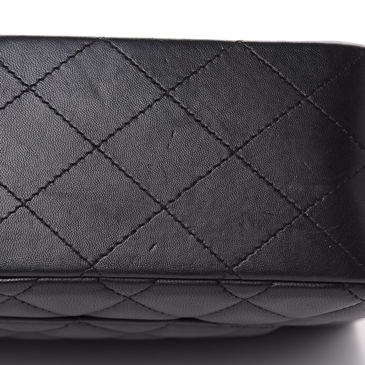 Lambskin Quilted Jumbo Single Flap Black