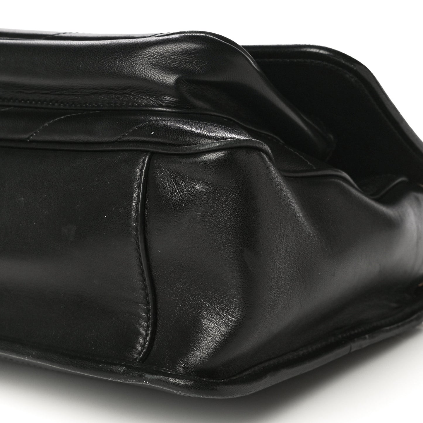 Lambskin Matelasse Monogram Medium Niki Chain Satchel Black