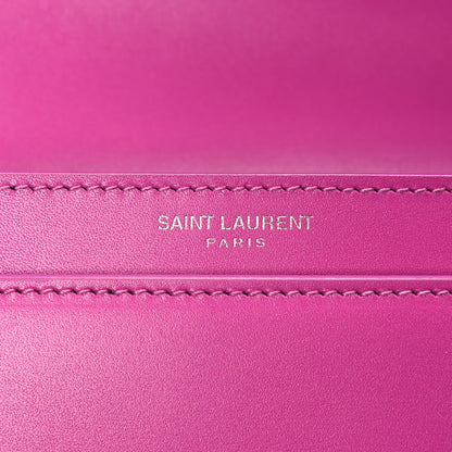 Saint Laurent Smooth Calfskin Monogram Cassandra Clasp Bag Electric Fuchsia 8 of 12
