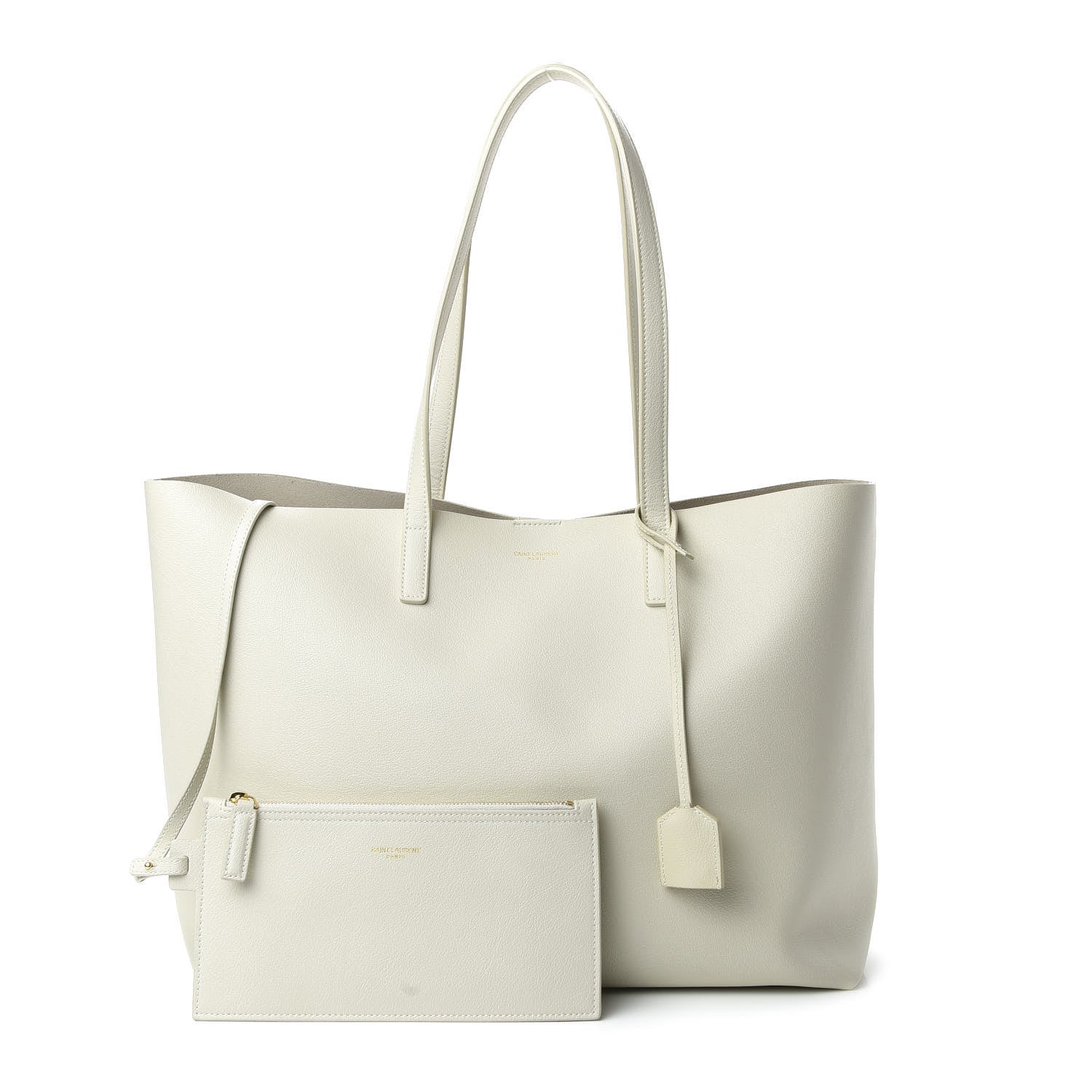 Saint Laurent Calfskin Large Shopping Tote Porcellana 1 of 9