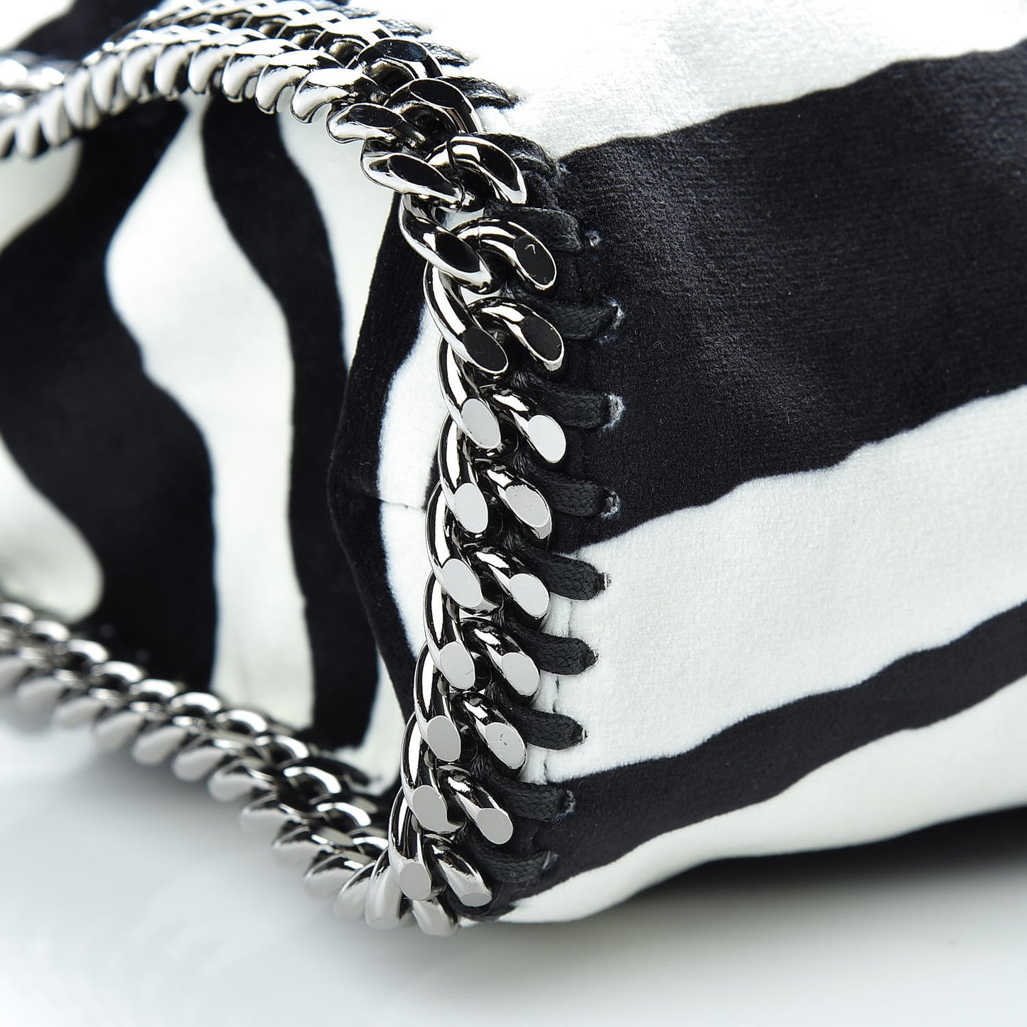 Linen Zebra Falabella Fold Over Tote