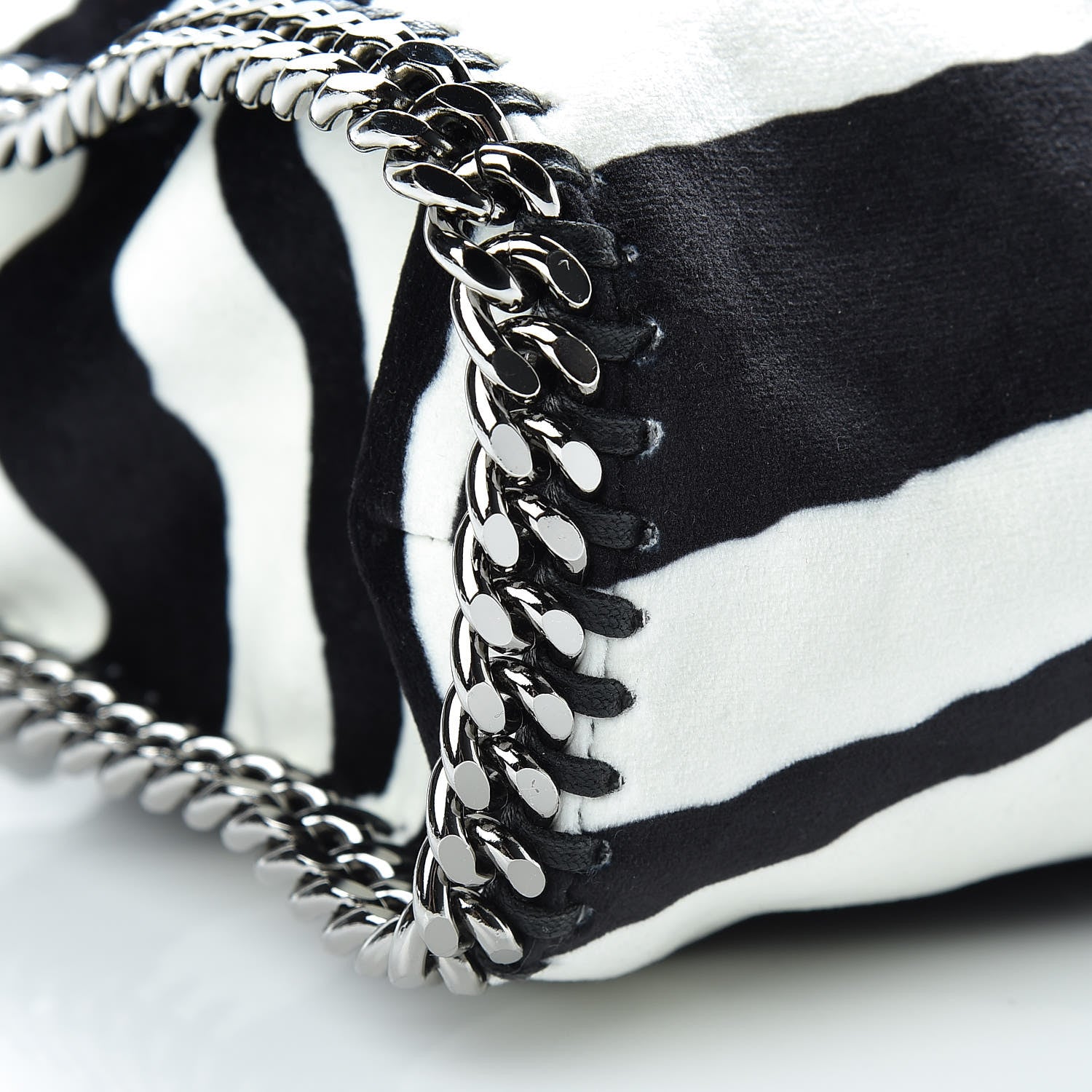 Stella McCartney Linen Zebra Falabella Fold Over Tote 8 of 11