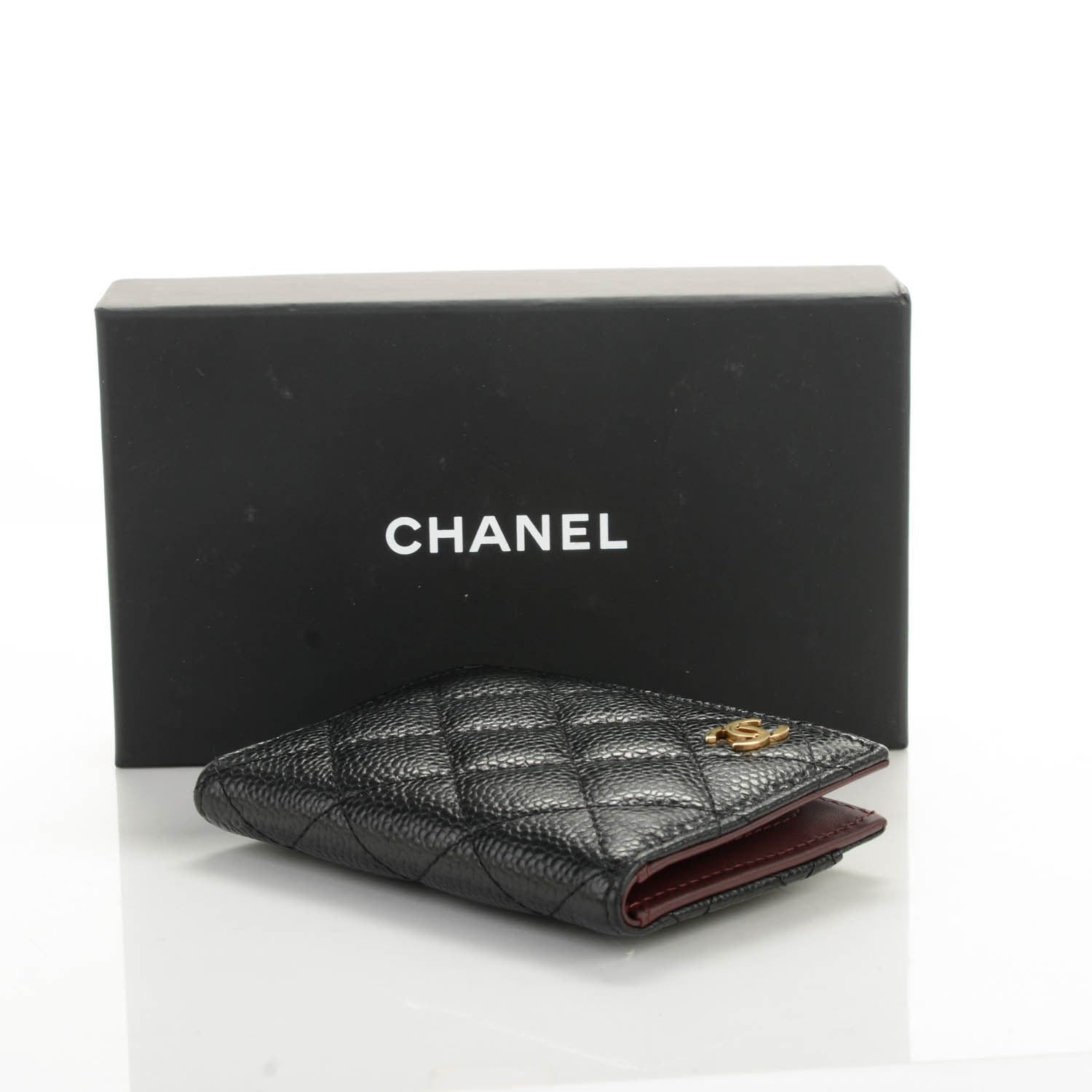 Chanel Caviar Quilted Card Holder Wallet Black 4 of 7