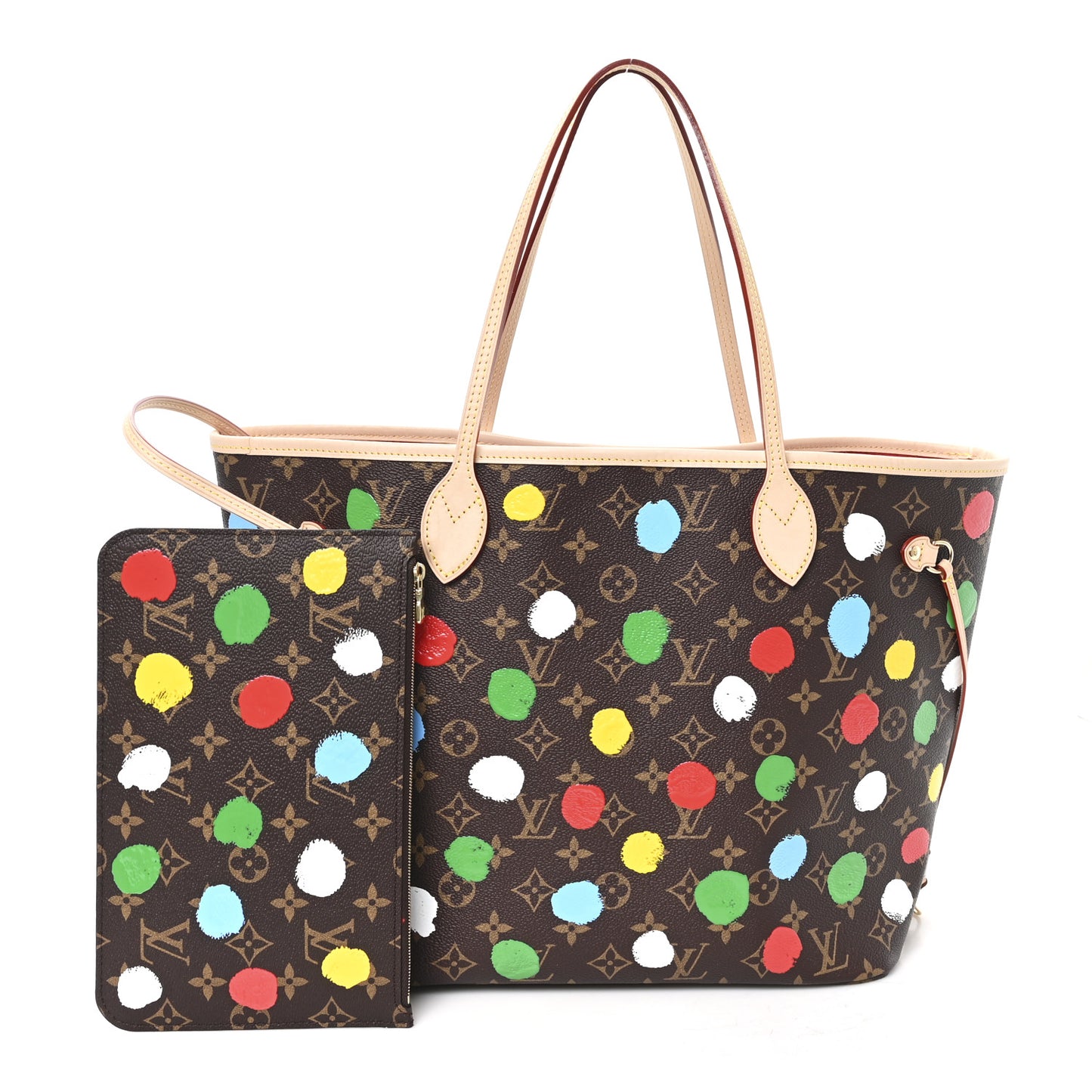 LV X YK Monogram Dots Neverfull MM