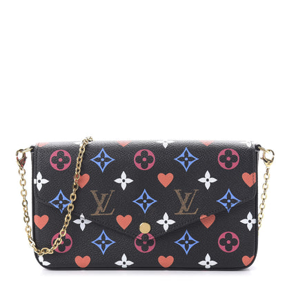 Louis Vuitton Game On Felicie Chain Wallet Black 1 of 10