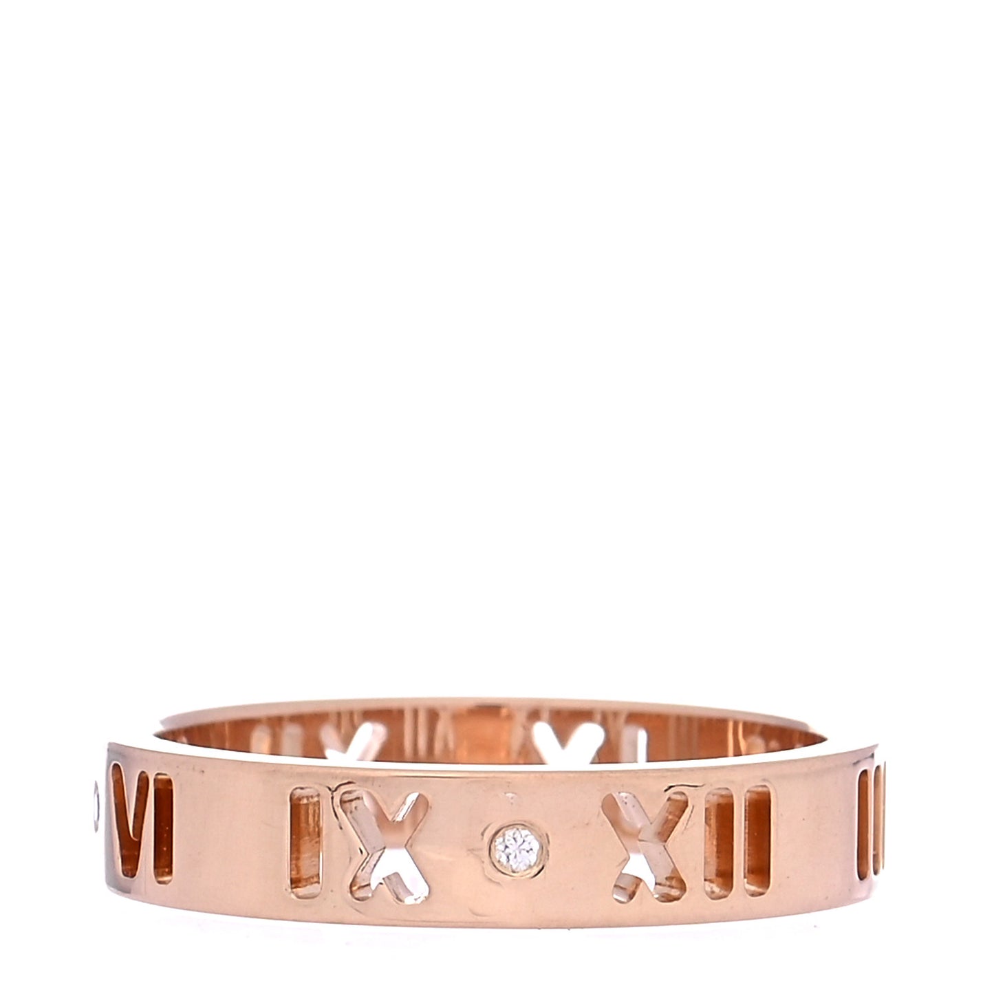 18K Rose Gold Diamond Atlas Pierced Ring 48 4.5