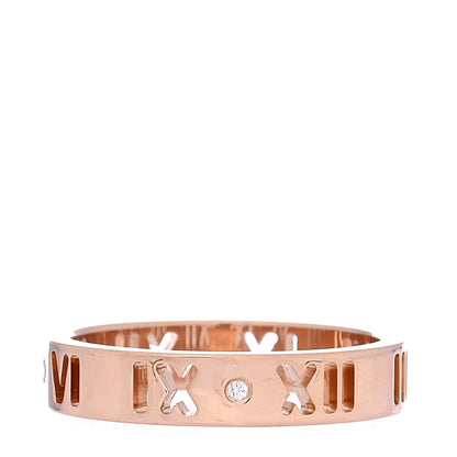 Tiffany 18K Rose Gold Diamond Atlas Pierced Ring 48 4.5 1 of 6