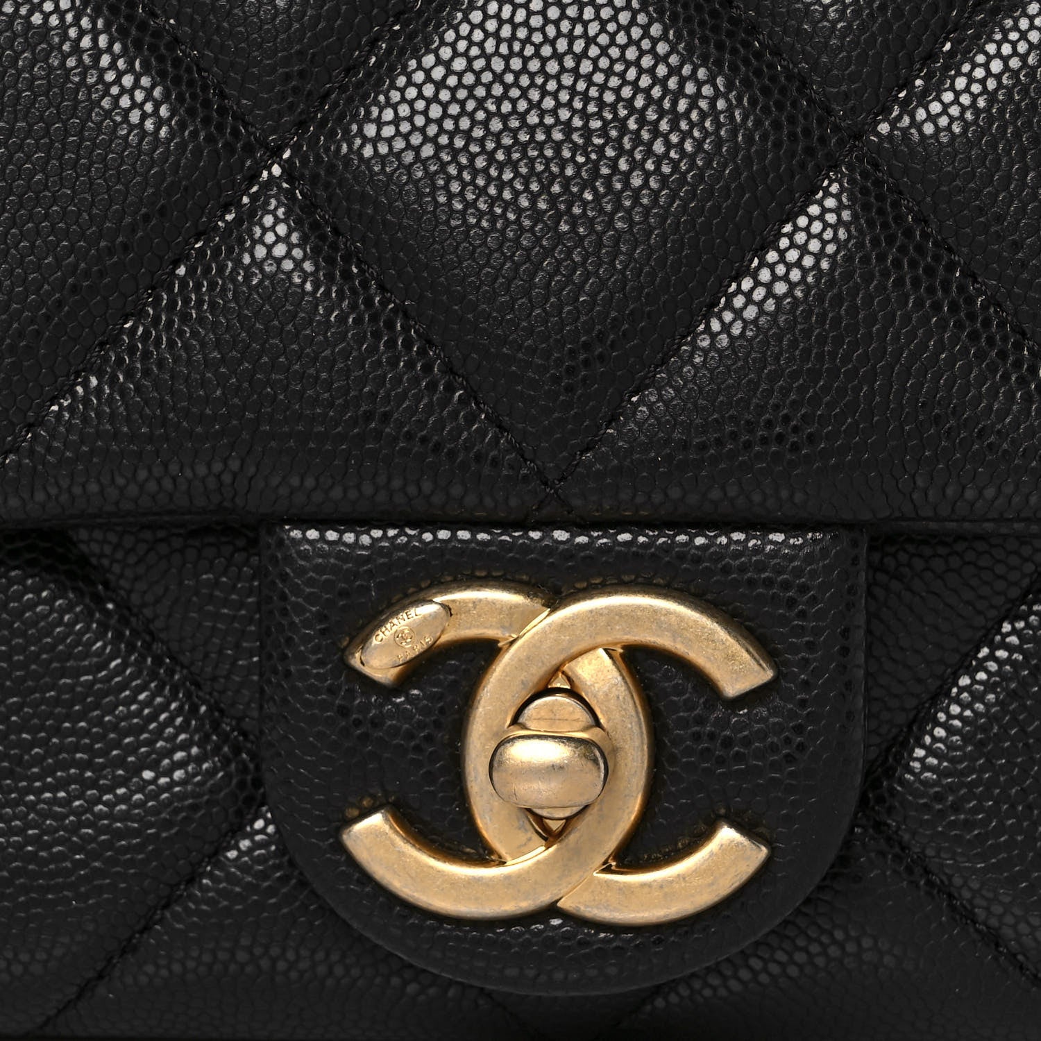 Chanel Caviar Quilted Mini Twist Your Buttons Flap Black 7 of 10