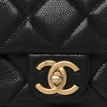 Chanel Caviar Quilted Mini Twist Your Buttons Flap Black 7 of 10