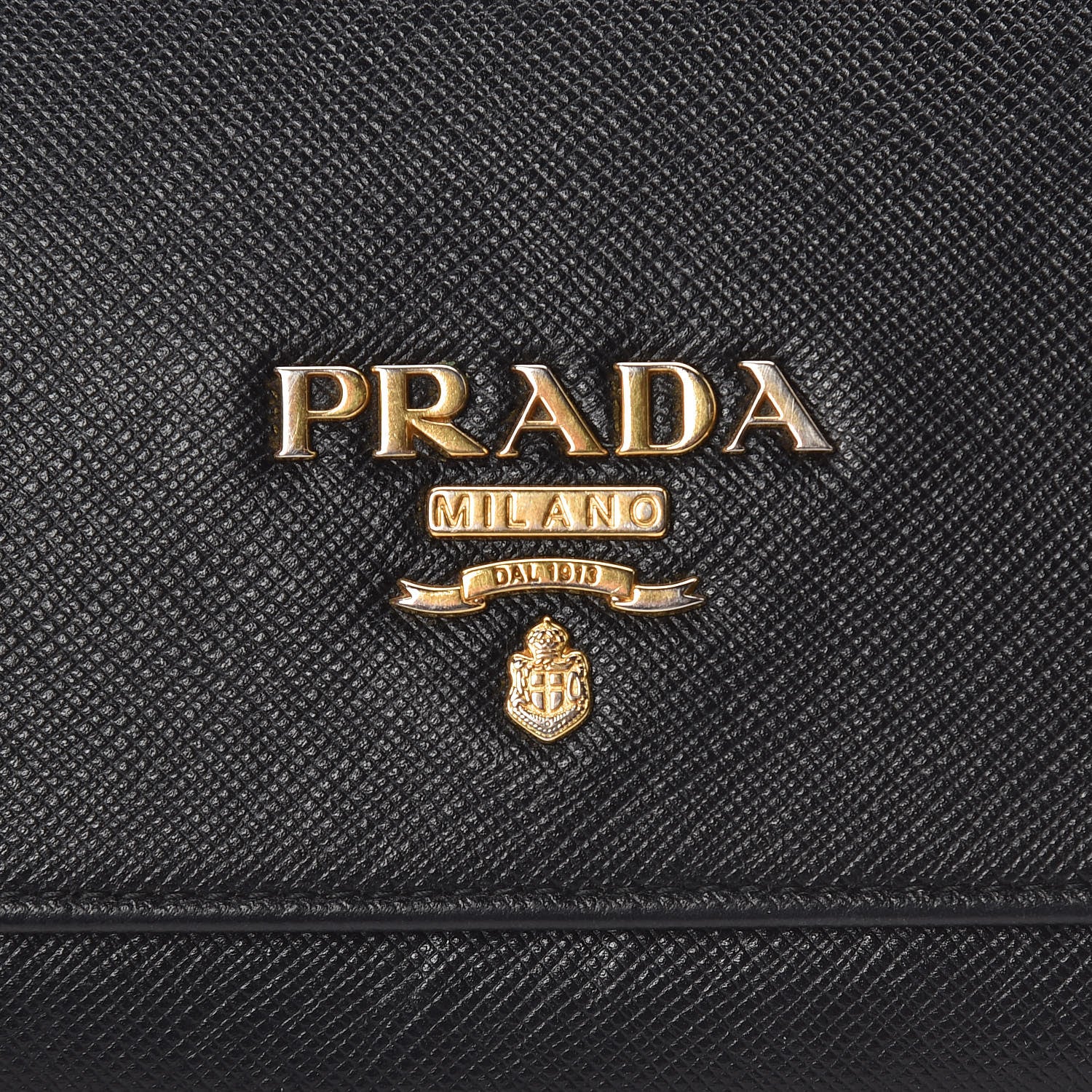 Prada Saffiano Bi-Color Wallet On Chain Black Fuoco 9 of 9