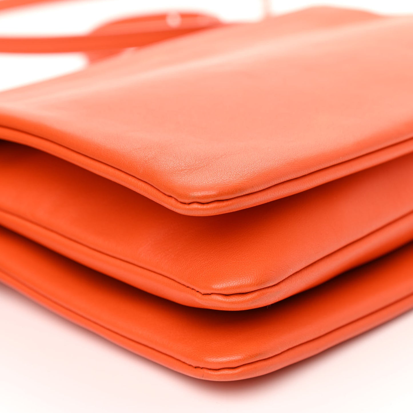 Lambskin Large Trio Crossbody Bag Orange