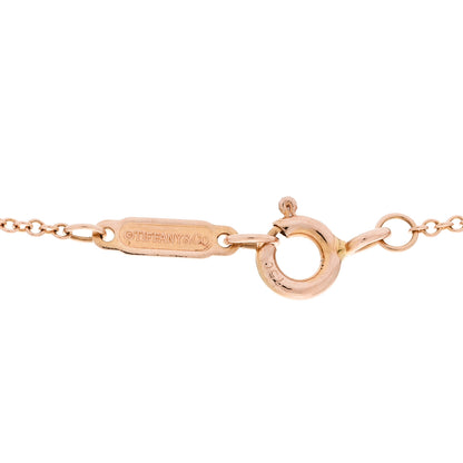 Tiffany 18K Rose Gold Diamond Crown Key Pendant Necklace 4 of 7