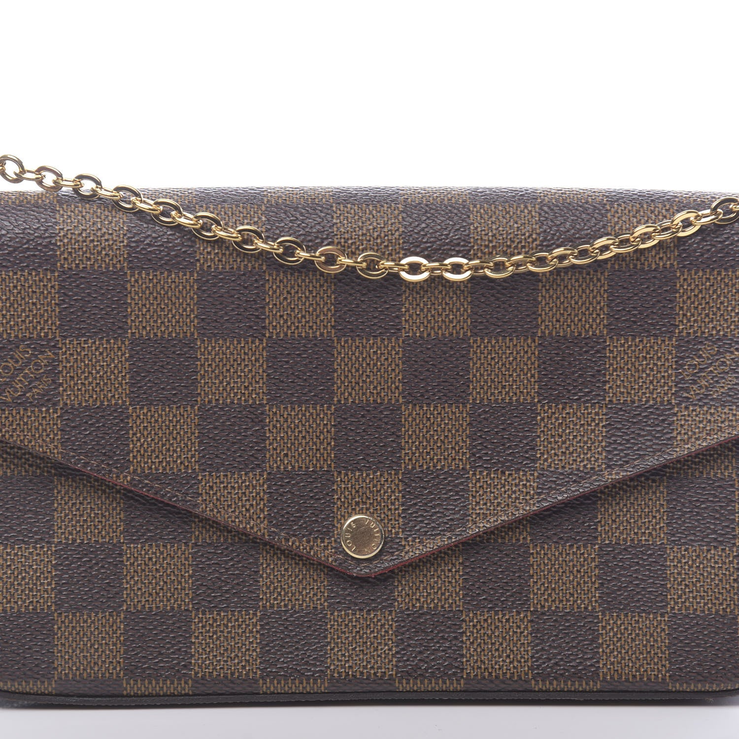 Louis Vuitton Damier Ebene Pochette Felicie Chain Wallet 13 of 13