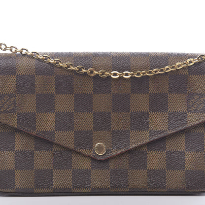 Louis Vuitton Damier Ebene Pochette Felicie Chain Wallet 13 of 13