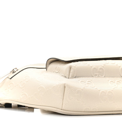 Gucci Calfskin GG Tennis Embossed Pocket Belt Bag Mystic White 9 of 10