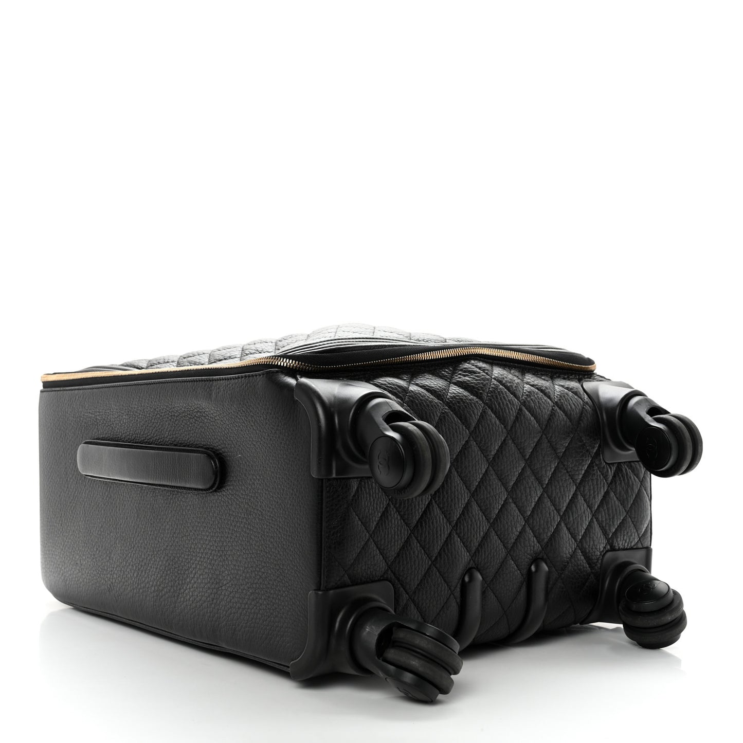 Calfskin Quilted Coco Case Trolley Black