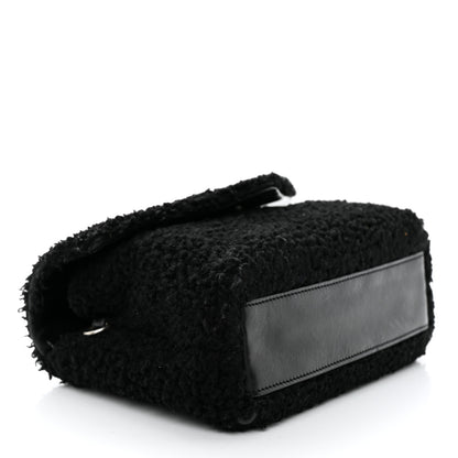 Saint Laurent Shearling Toy Loulou Shoulder Bag Black 4 of 11