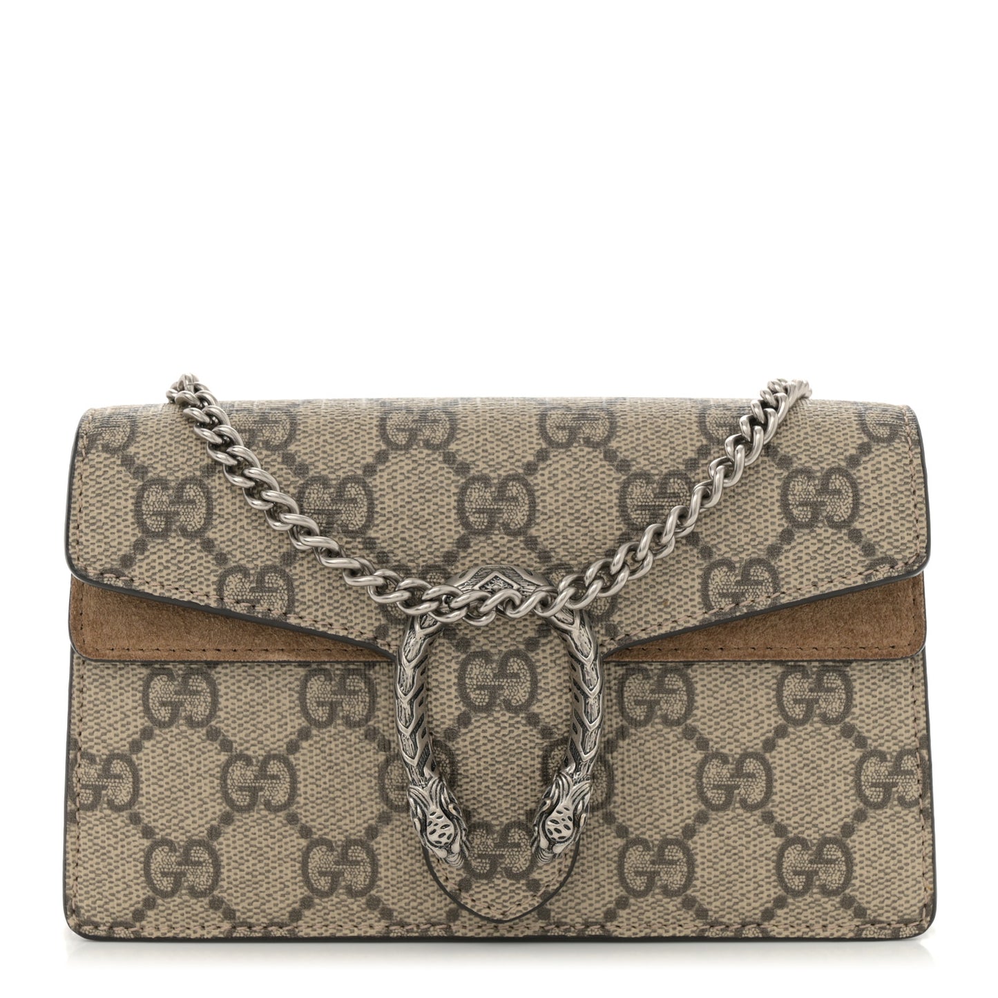 GG Supreme Monogram Super Mini Dionysus Shoulder Bag Taupe