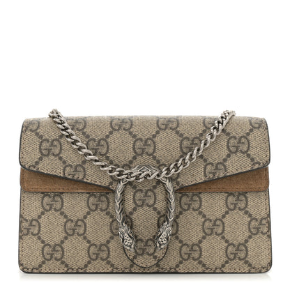 Gucci GG Supreme Monogram Super Mini Dionysus Shoulder Bag Taupe 1 of 11