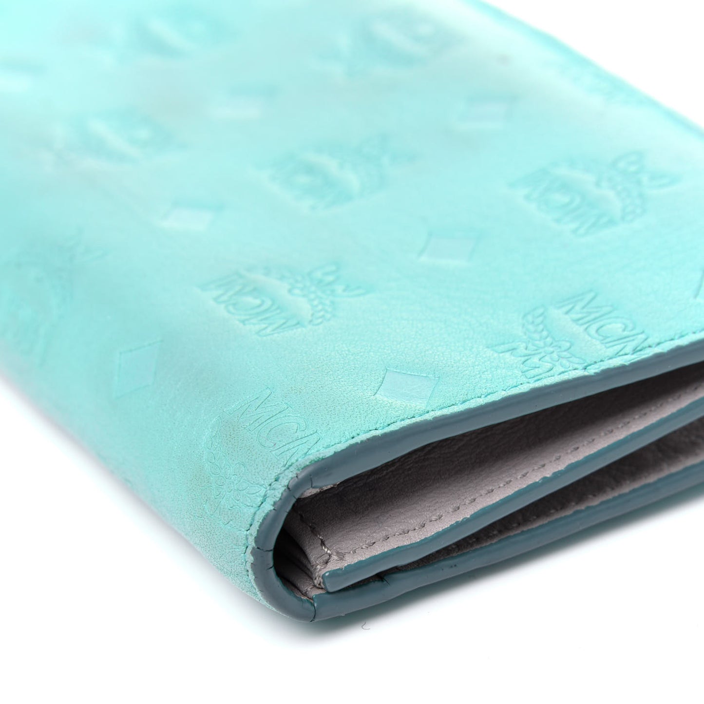 Calfskin Ottomar Large Klara Two Fold Wallet Pool Blue