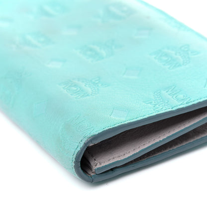 MCM Calfskin Ottomar Large Klara Two Fold Wallet Pool Blue 20 of 20