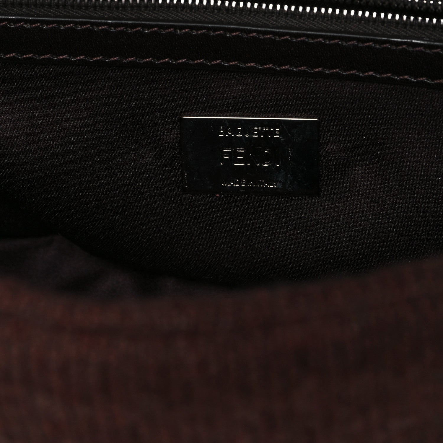 Fendi Cashmere Vitello Grace Baguette Brown 6 of 11