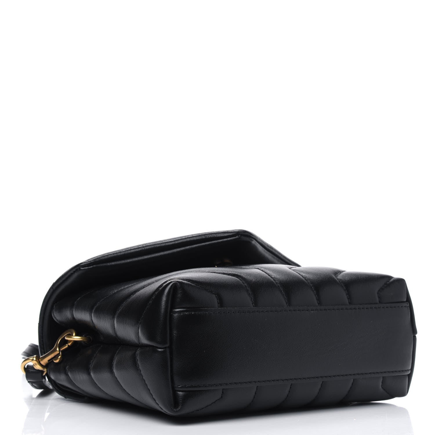 Saint Laurent Calfskin Y Quilted Monogram Toy Loulou Crossbody Bag Black 3 of 5