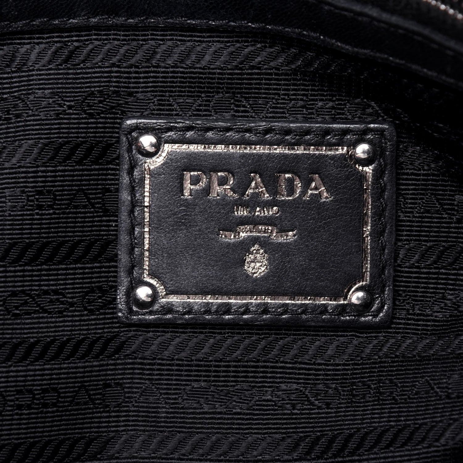 Prada Nappa Gaufre Satchel Black 8 of 23