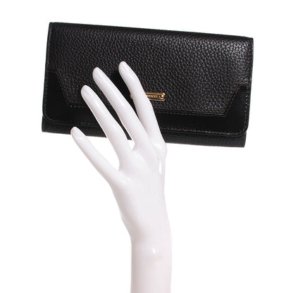Burberry Grainy Leather Penrose Continental Wallet Dark Chocolate 2 of 9