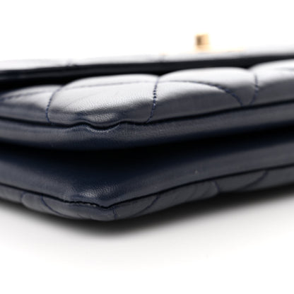 Chanel Lambskin Quilted Medium Trendy CC Flap Navy Blue 9 of 11
