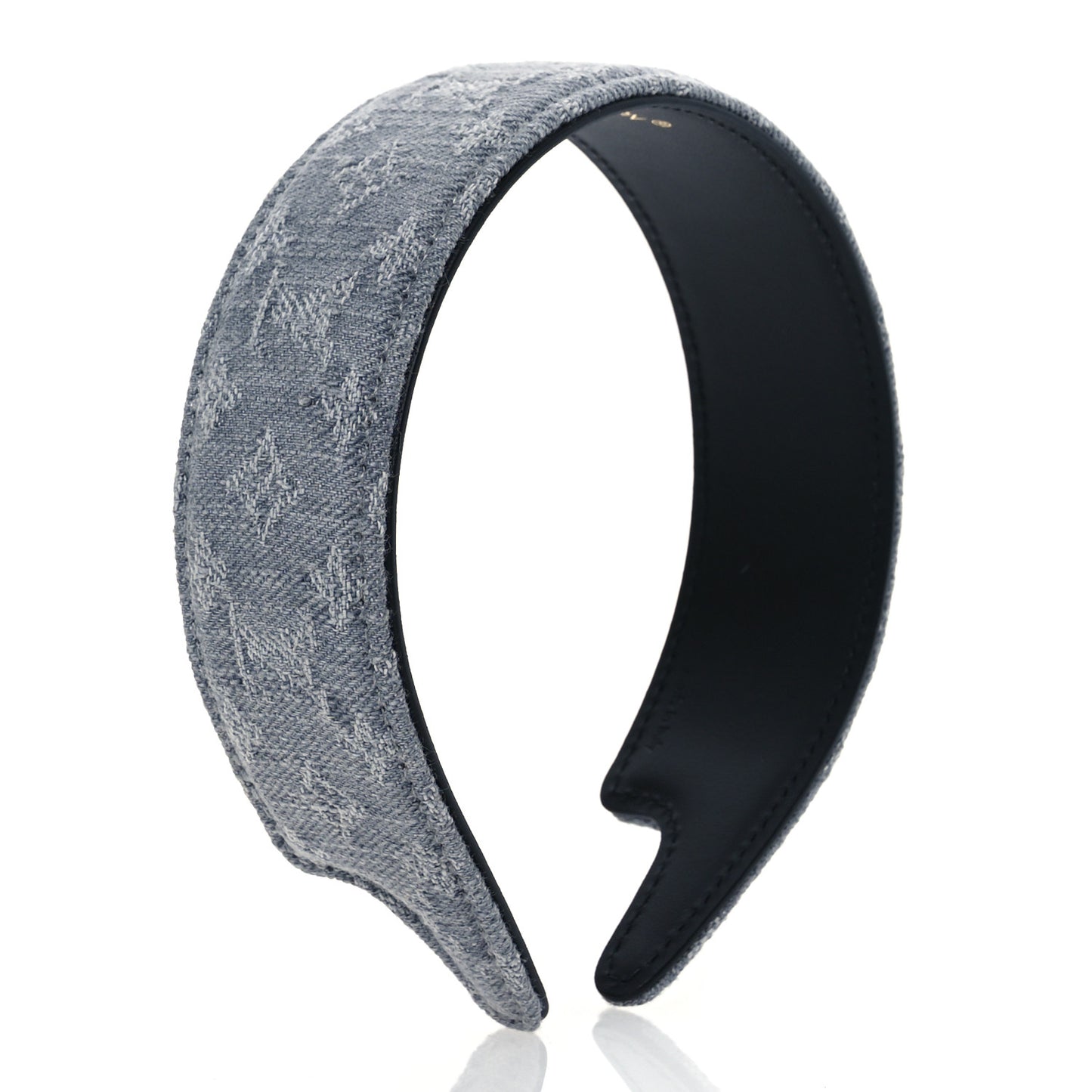 Monogram Denim Headband Washed Grey