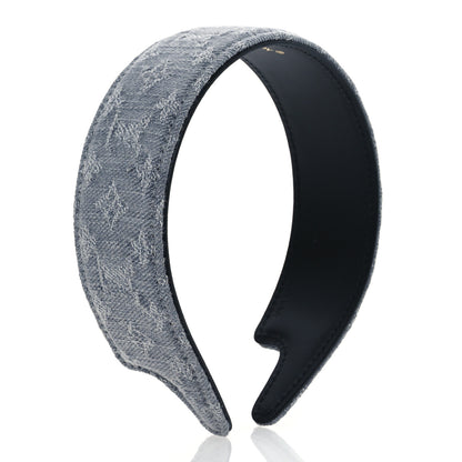 Louis Vuitton Monogram Denim Headband Washed Grey 4 of 7