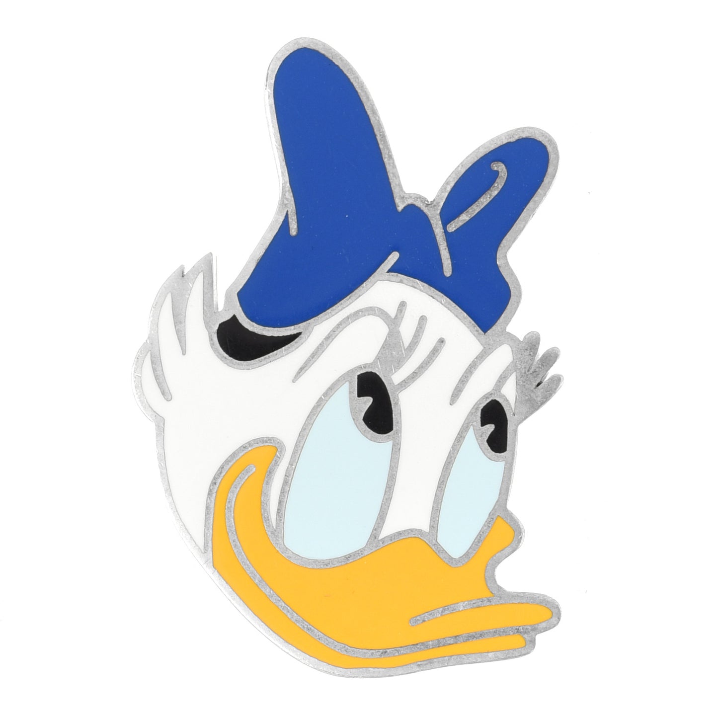 X DISNEY Sterling Silver Enamel Daisy Duck Brooch