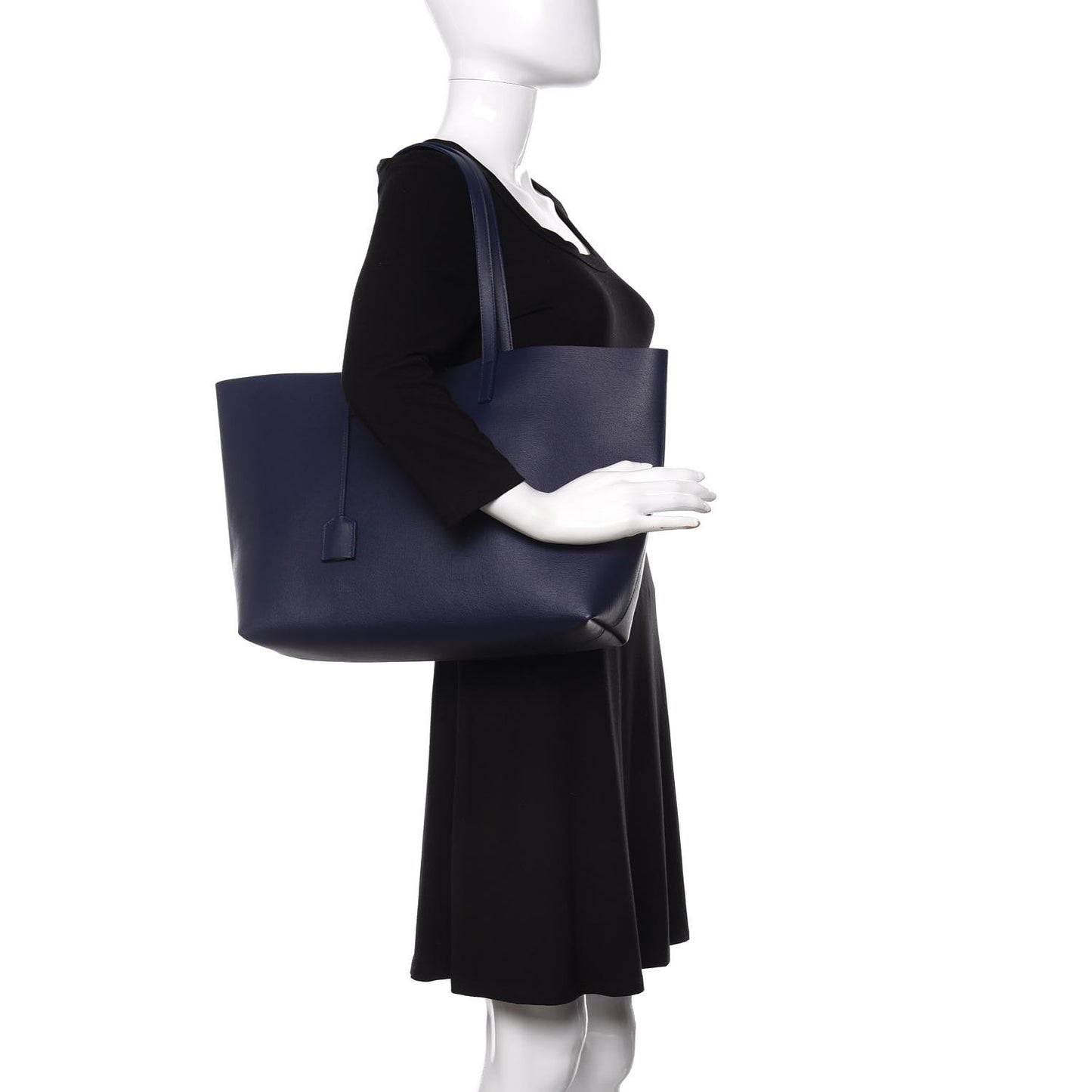Calfskin Large Shopping Tote Saphir