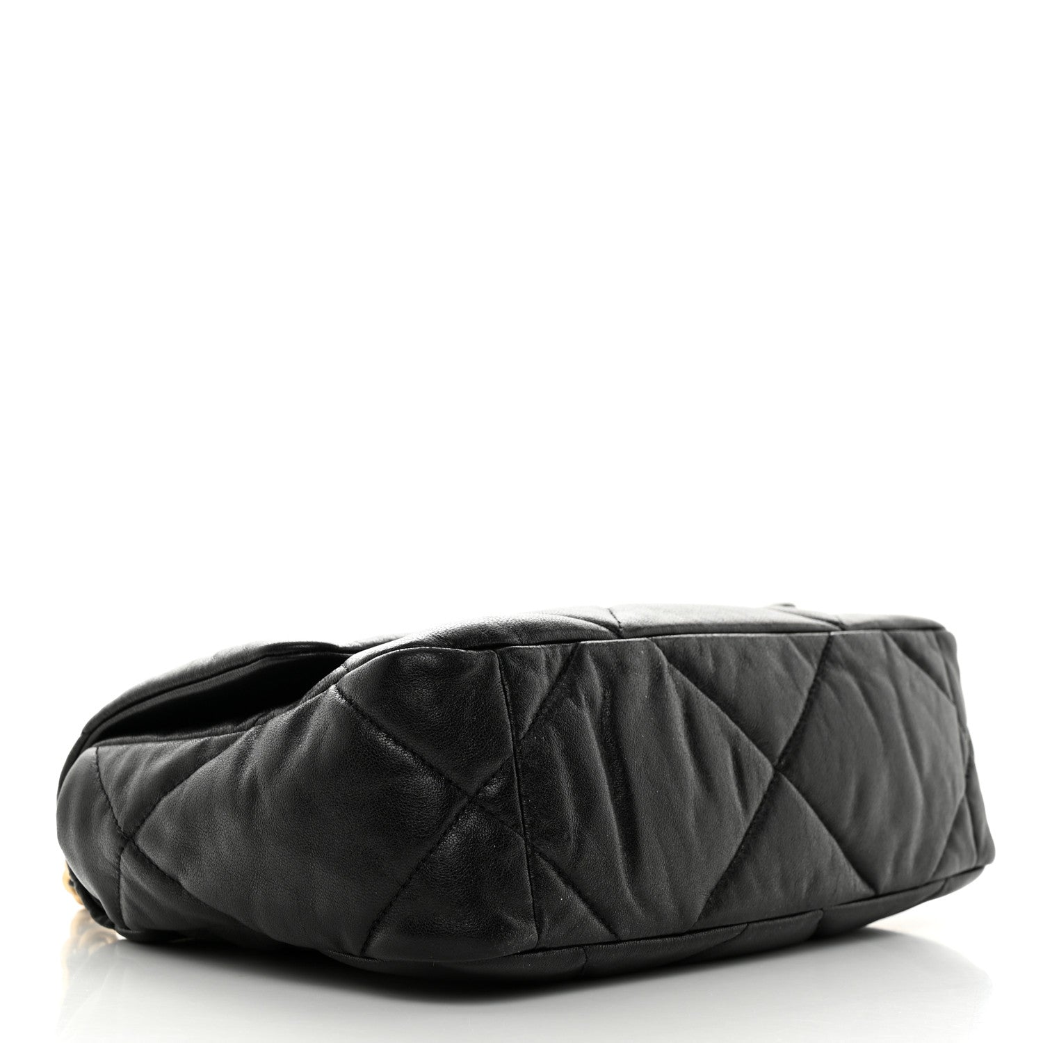 Chanel Shiny Goatskin Quilted Medium Chanel 19 Flap Black 4 of 10