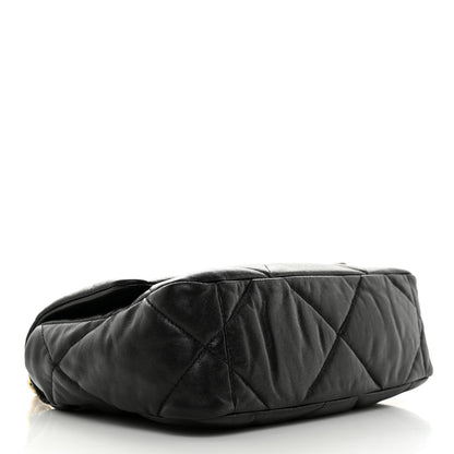 Chanel Shiny Goatskin Quilted Medium Chanel 19 Flap Black 4 of 10